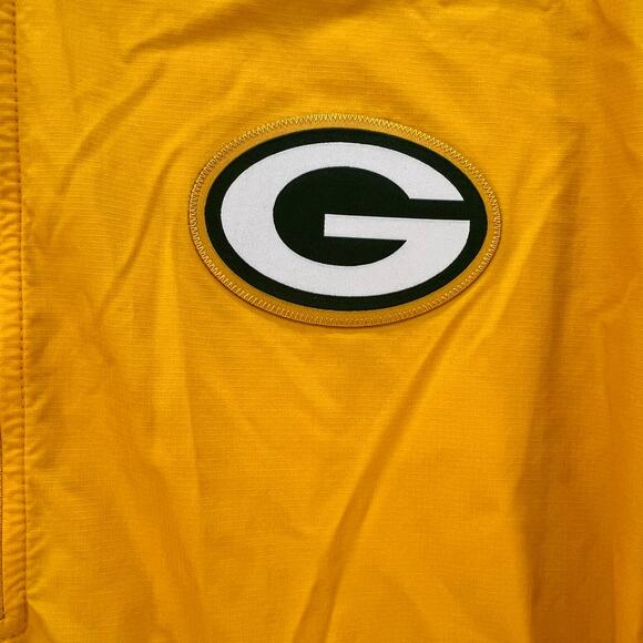 Green Bay Packers Jacket Men's size Large NFL Nike 1/4 Zip Gold Pullover - Picture 5 of 13